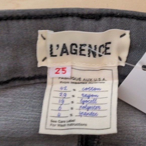 L'AGENCE Margot Skinny High Rise Nickel Grey Jean Denim Size 25‎ - Picture 13 of 15